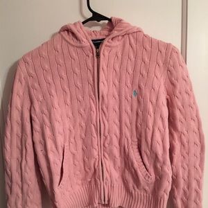 Ralph Lauren Cable Knit Zipped Sweater